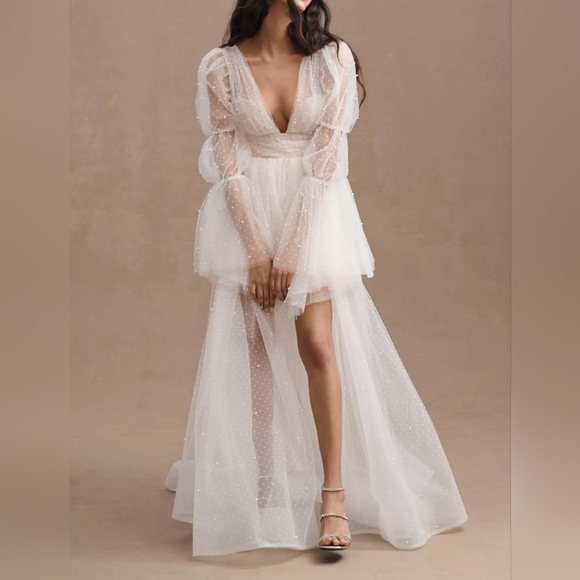 Willowby by Watters Matilda Tulle Convertible Wedding Gown, Detachable Train, 0 - Picture 1 of 16